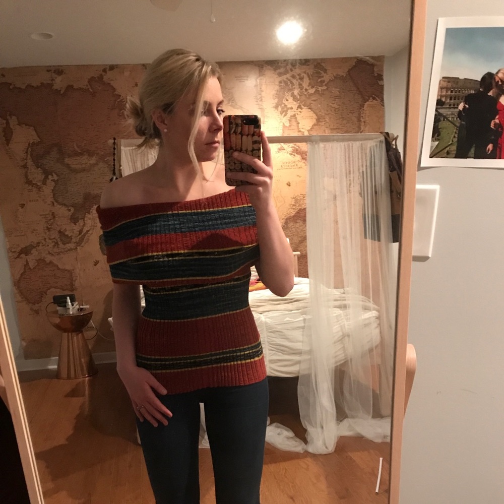 Free People Sweater w Adjustable Cowl Neckline